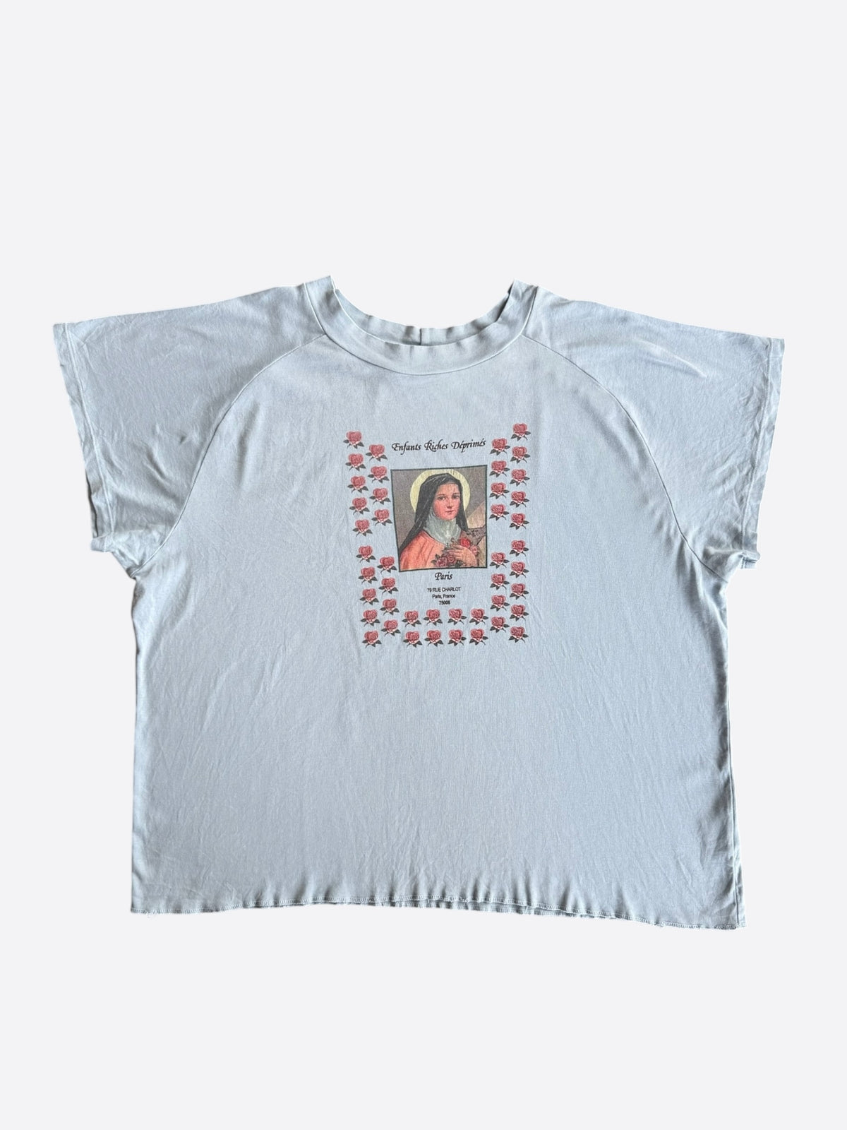 Enfants Riches Deprimes Blue Marche De Roses Graphic T-Shirt