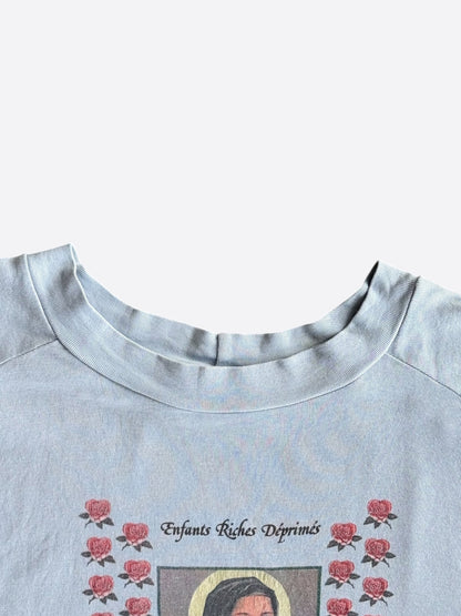 Enfants Riches Deprimes Blue Marche De Roses Graphic T-Shirt