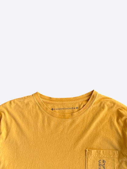 Chrome Hearts Yellow & Black Script Logo Longsleeve T-Shirt