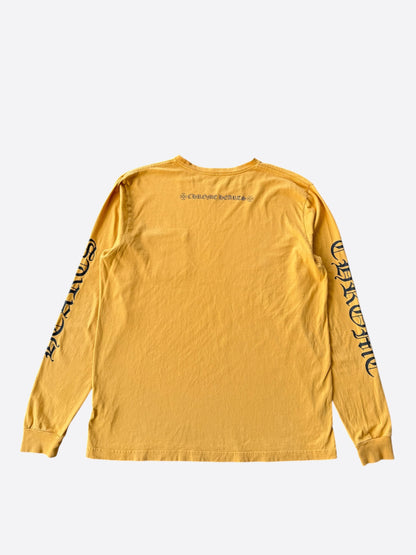 Chrome Hearts Yellow & Black Script Logo Longsleeve T-Shirt