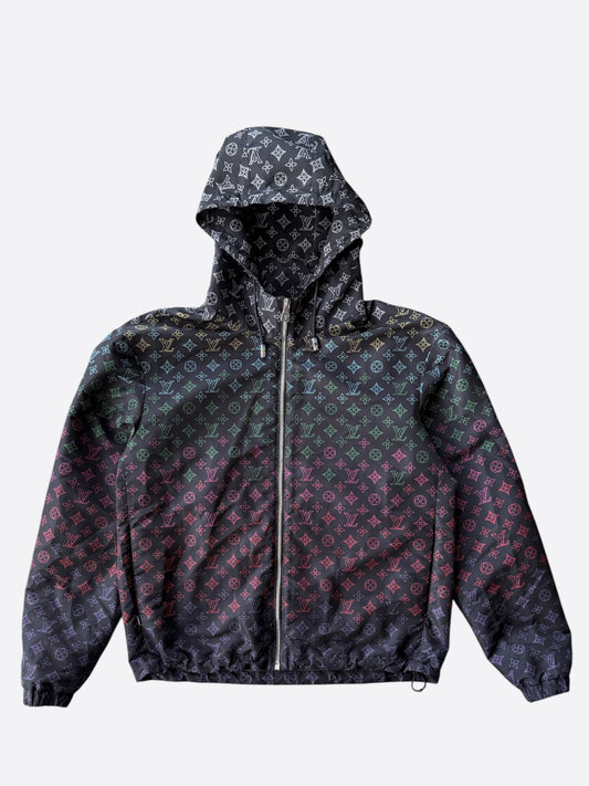 Louis Vuitton Black & Rainbow Gradient Windbreaker