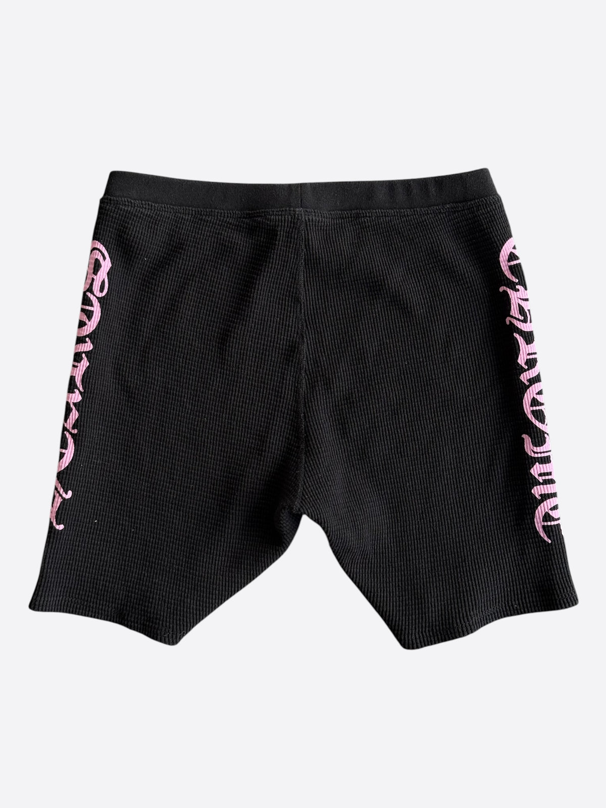 Chrome Hearts Matty Boy Black & Pink Logo Thermal Biker Women's Shorts