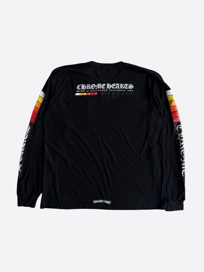 Chrome Hearts Black Racing Stripes Longsleeve T-Shirt