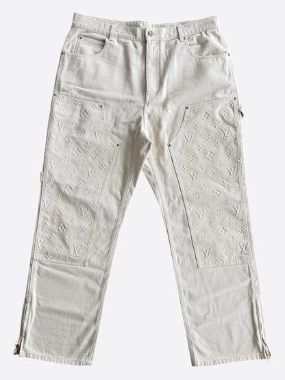 Louis Vuitton Beige Monogram Carpenter Pants