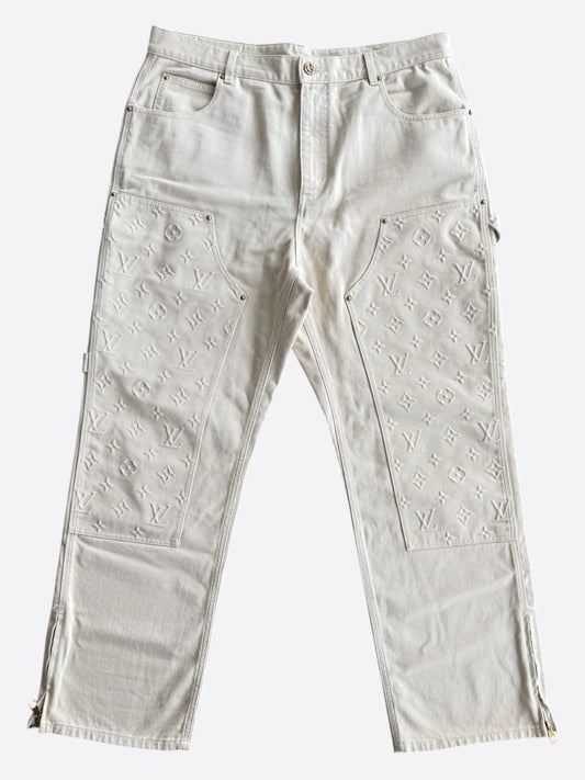 Louis Vuitton Beige Monogram Carpenter Pants