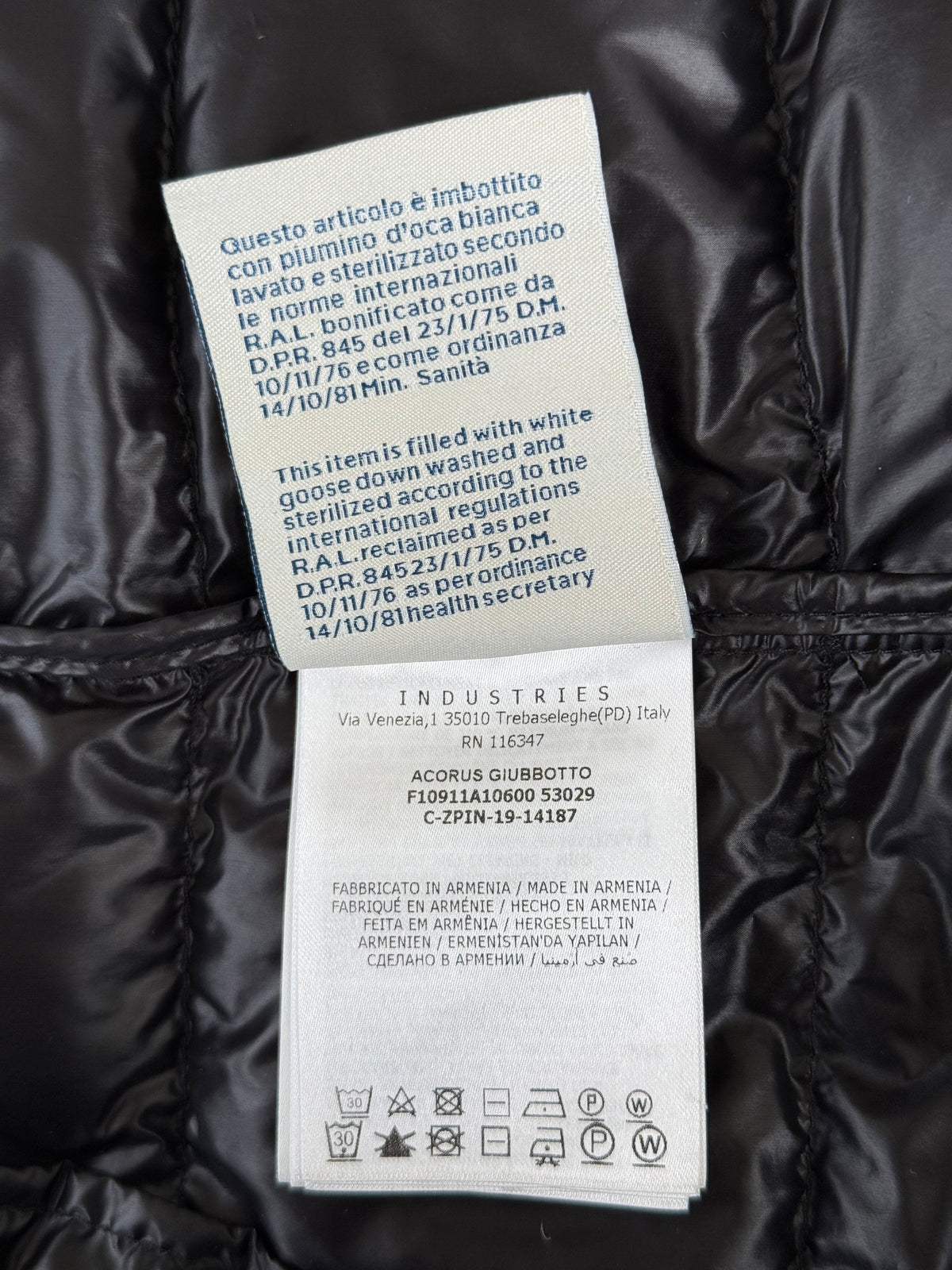 Moncler Black Acorus Down Jacket