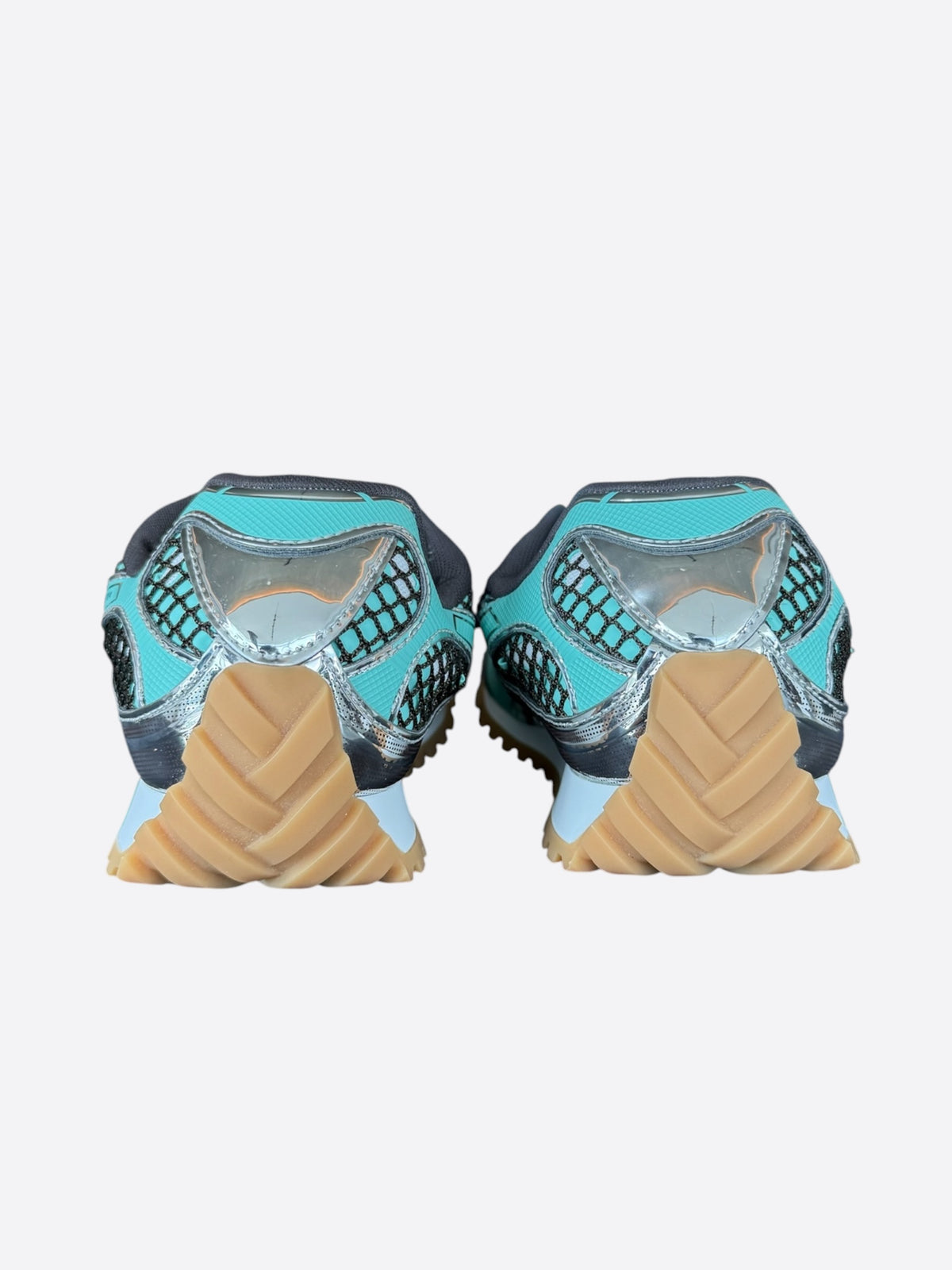 Bottega Veneta Turquoise & Silver Orbit Sneakers