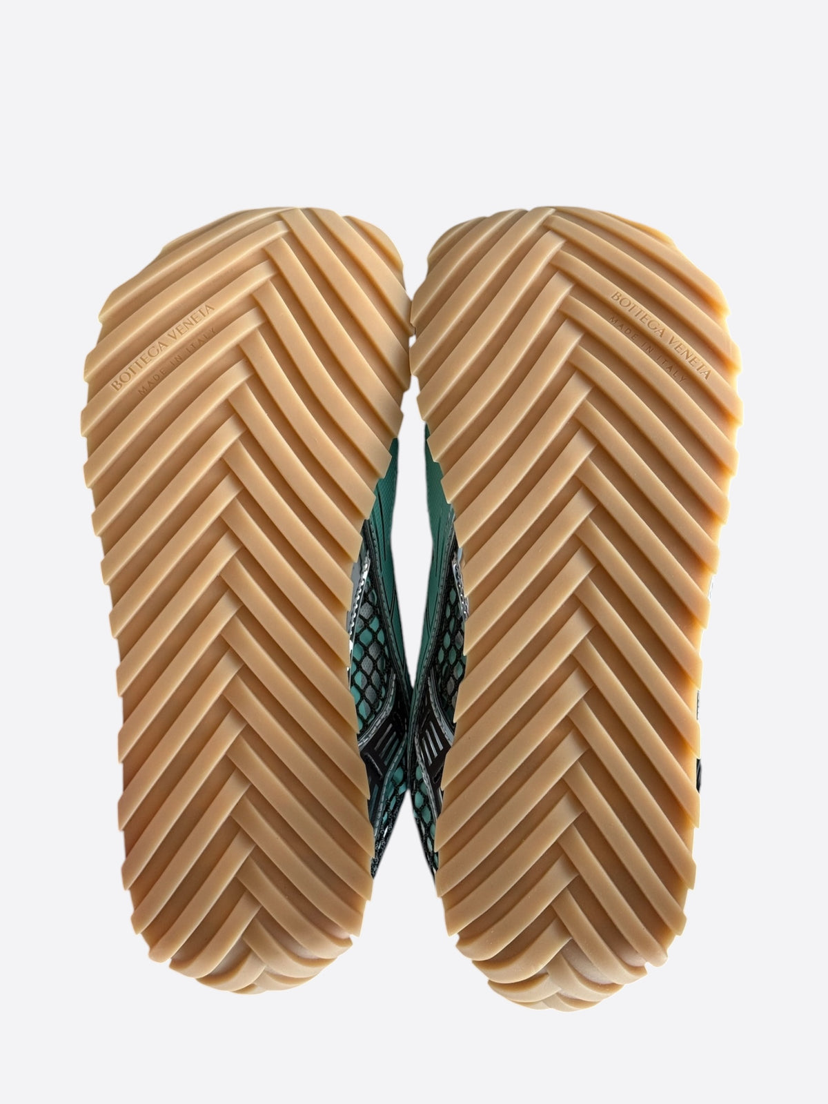 Bottega Veneta Turquoise & Silver Orbit Sneakers