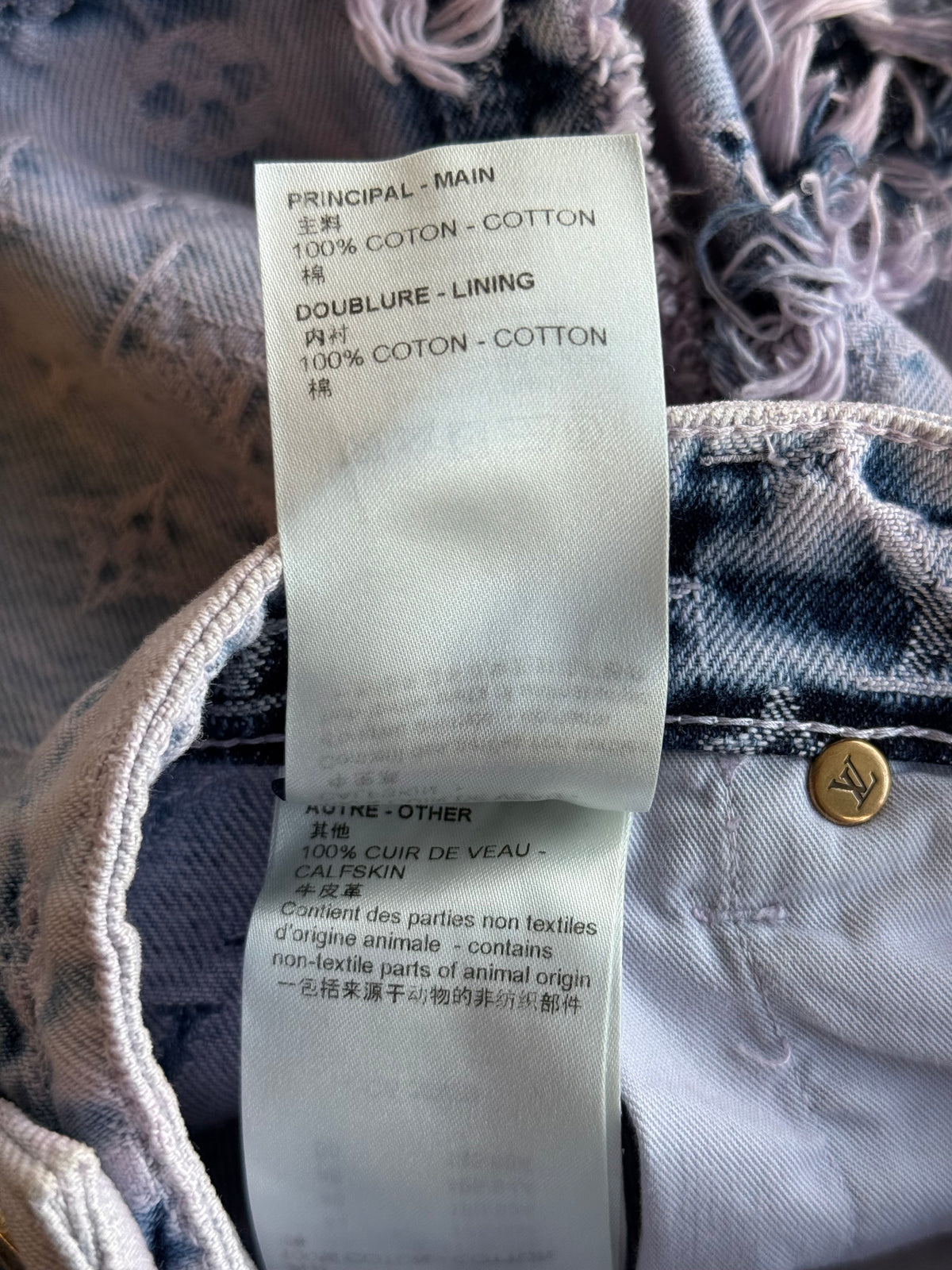 Louis Vuitton Purple & Blue Monogram Carpenter Jeans