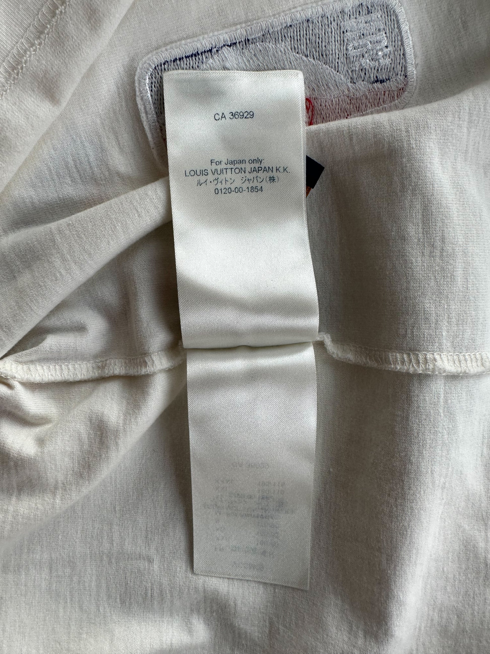 Authentic LOUIS VUITTON Gray Tshirt 0120-00-1854 Excellent Conditions