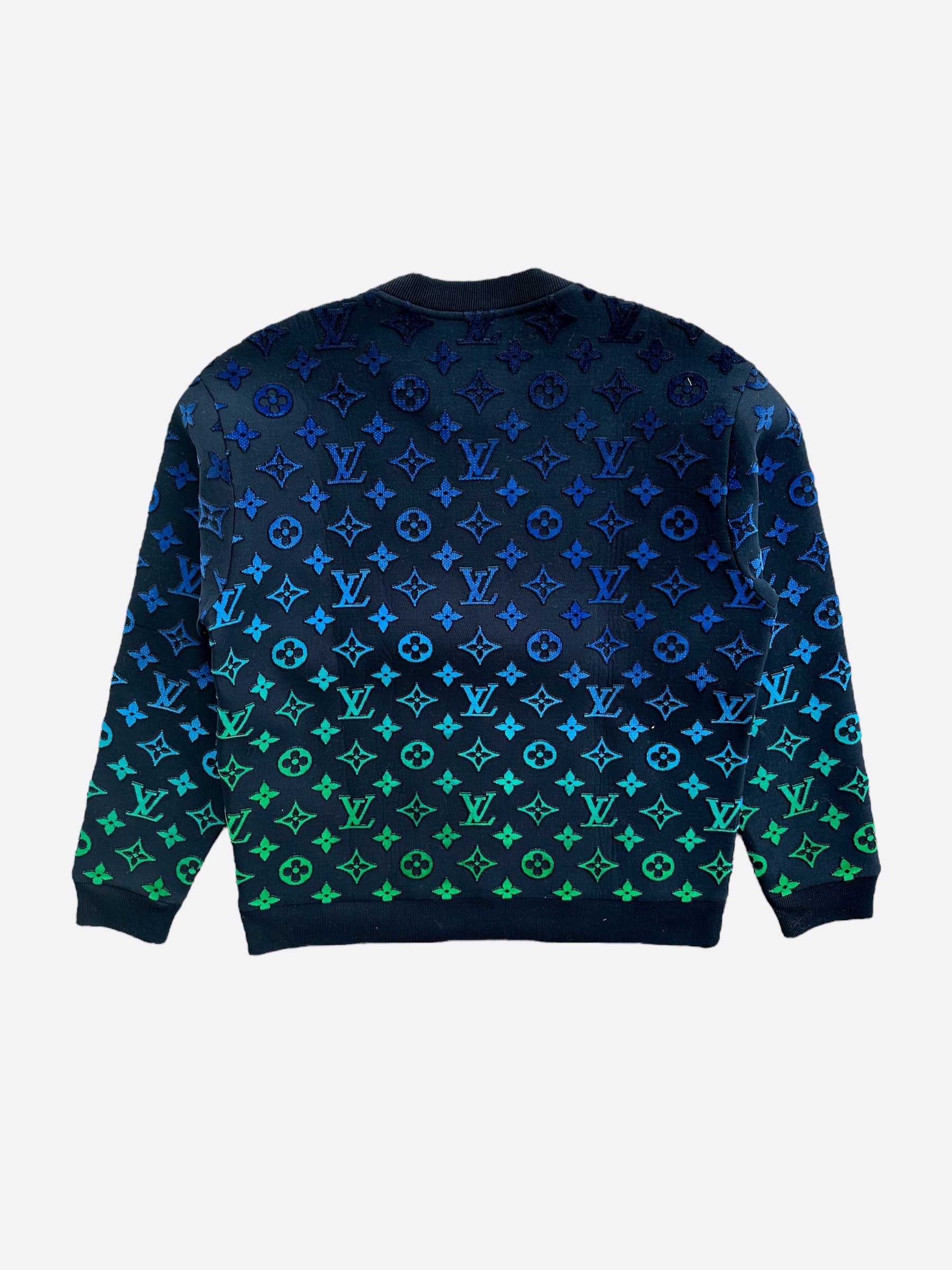 Louis Vuitton Blue Green Gradient Monogram Sweater Savonches