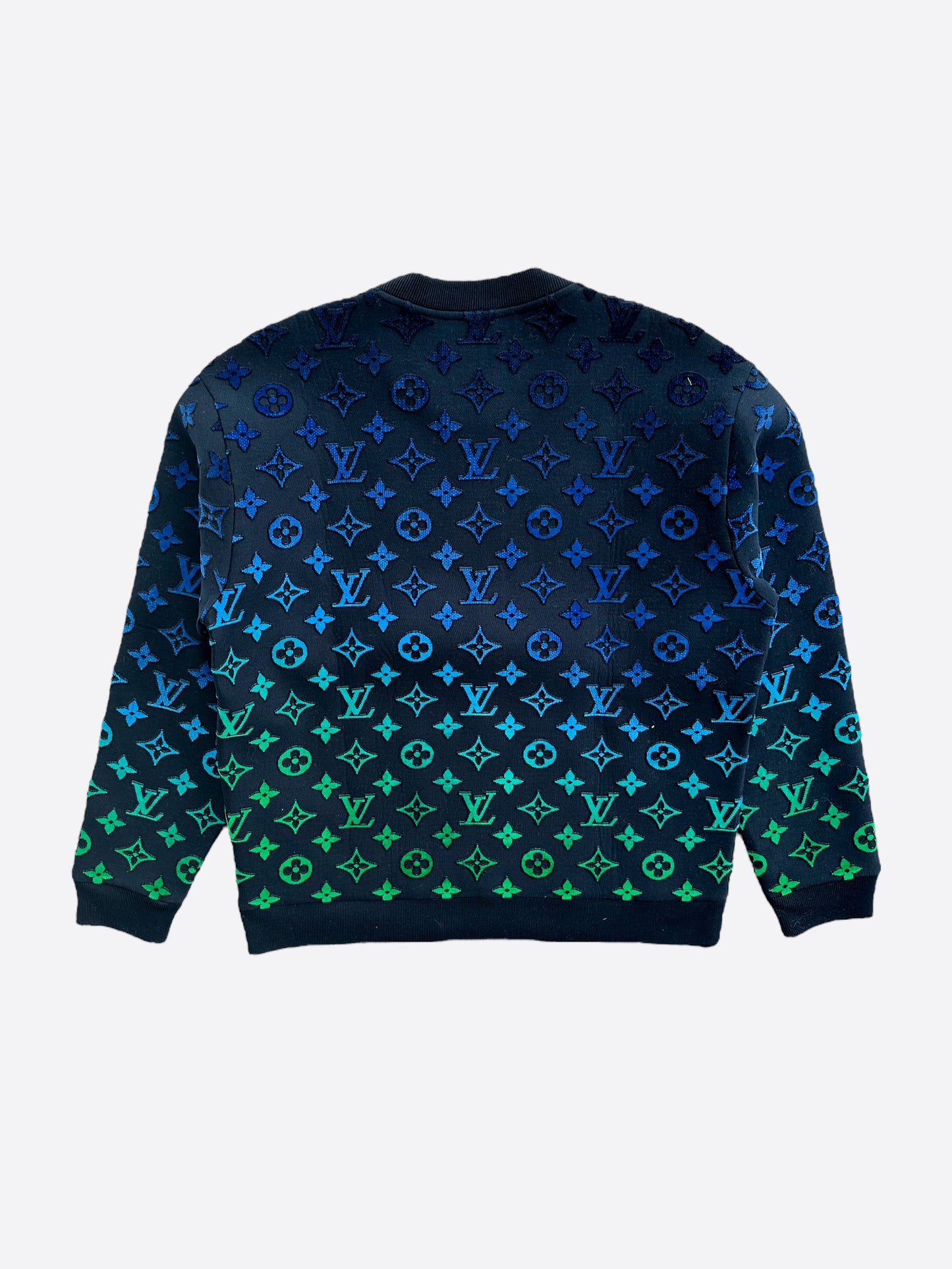 Louis Vuitton Blue & Green Gradient Monogram Sweater – Savonches