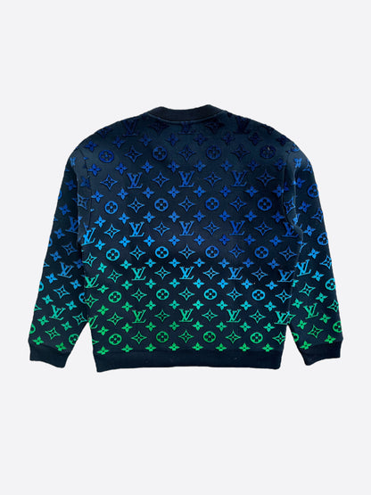 Louis Vuitton Blue & Green Gradient Monogram Sweater