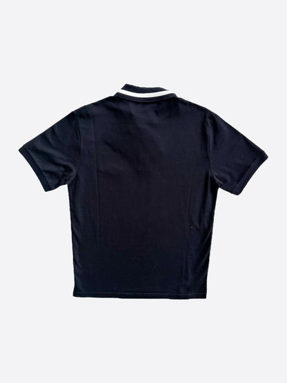 Dior Jordan Navy Wings Logo Embroidered Polo