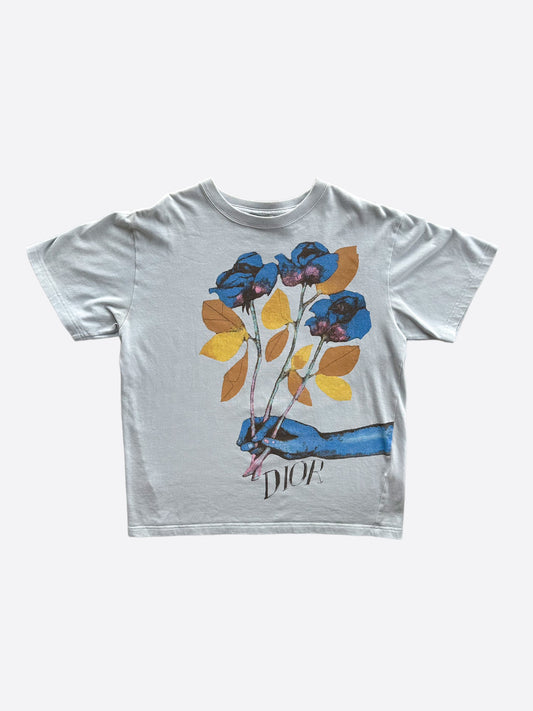 Dior Alex Fonton Blue Flower T-Shirt