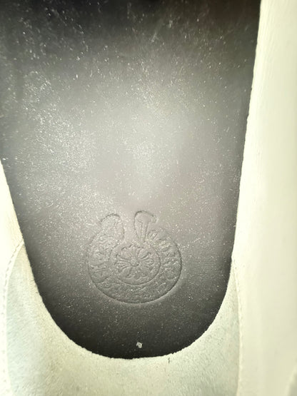 Chrome Hearts Green & Silver Filigree Cross Slip On Sneakers