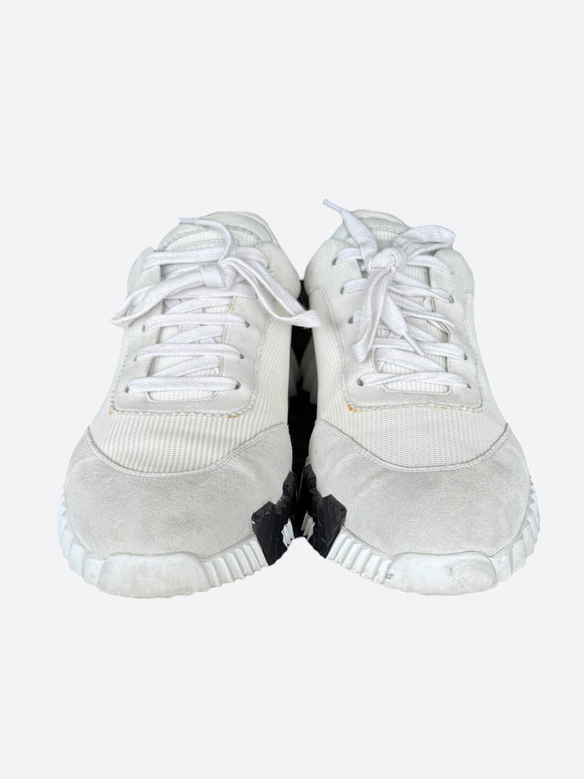 Hermes Beige & Orange Bouncing Sneakers