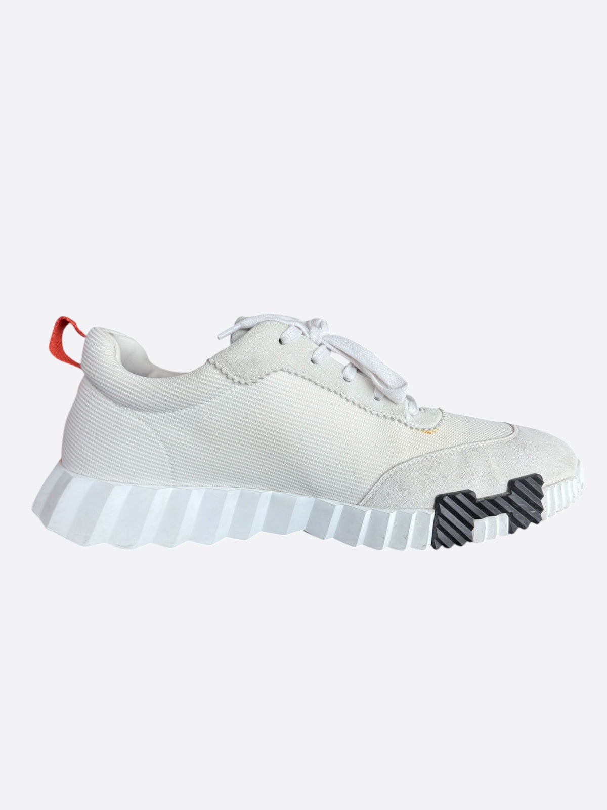 Hermes Beige & Orange Bouncing Sneakers