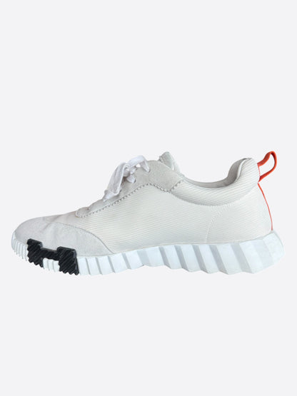 Hermes Beige & Orange Bouncing Sneakers