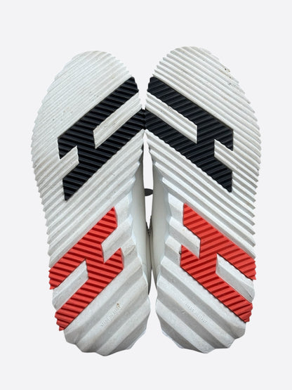 Hermes Beige & Orange Bouncing Sneakers