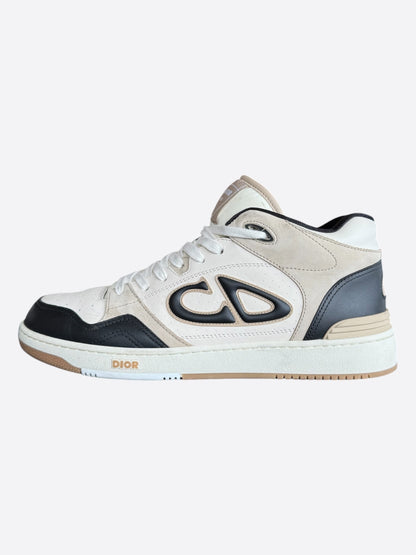 Dior Beige & Black B57 Mid Top Sneakers