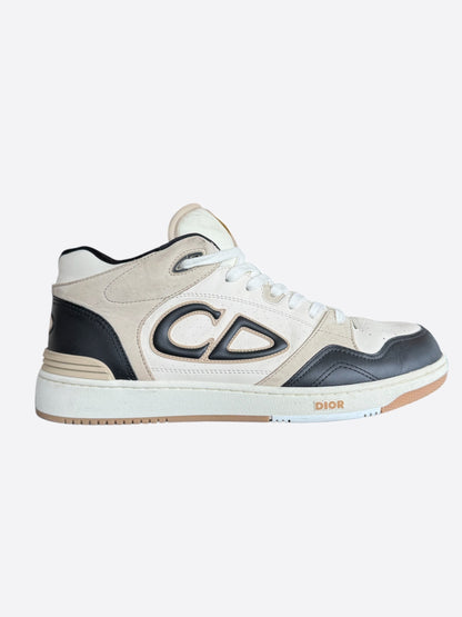 Dior Beige & Black B57 Mid Top Sneakers