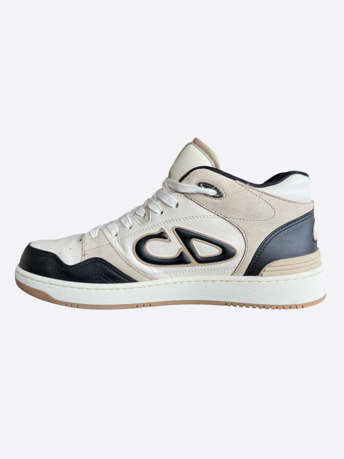 Dior Beige & Black B57 Mid Top Sneakers