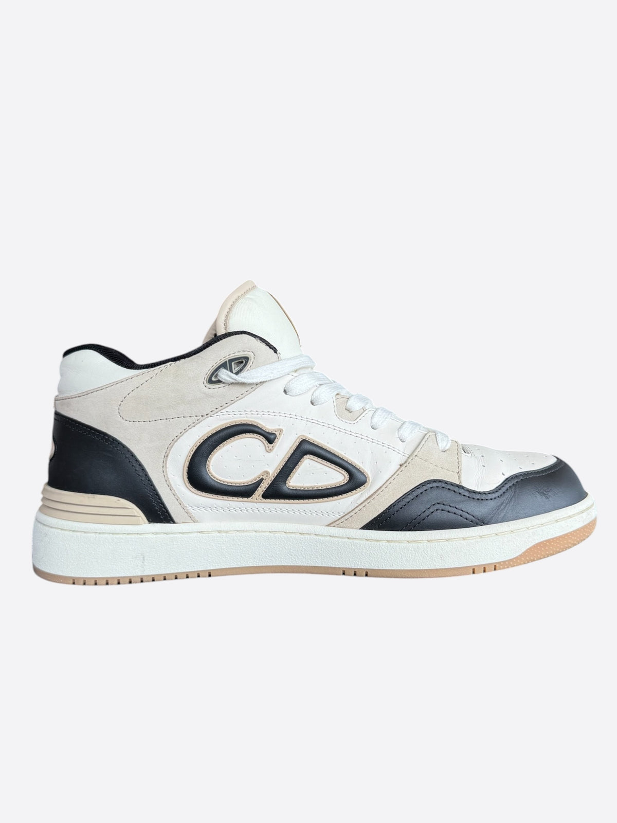 Dior Beige & Black B57 Mid Top Sneakers