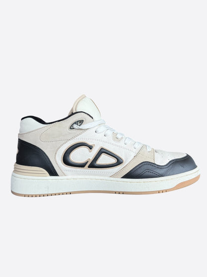 Dior Beige & Black B57 Mid Top Sneakers