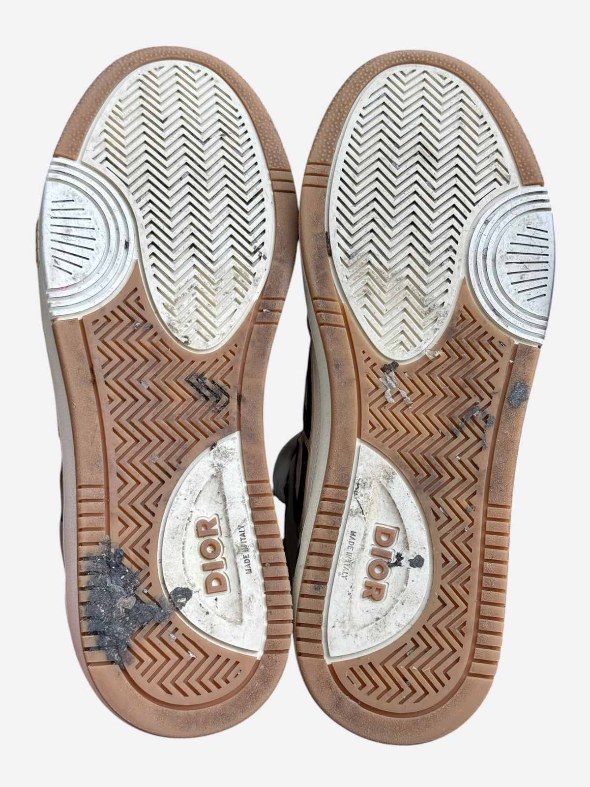 Dior Beige & Black B57 Mid Top Sneakers