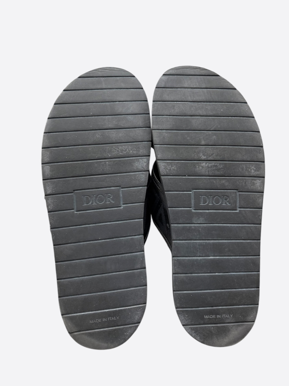 Dior Black CD Diamond Logo Alias Sandals