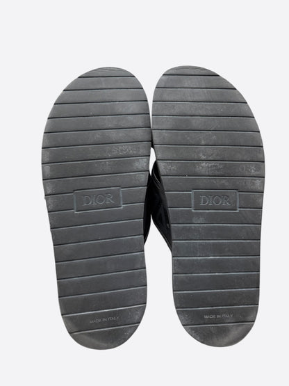 Dior Black CD Diamond Logo Alias Sandals