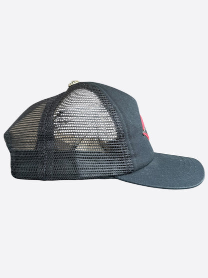 Chrome Hearts Matty Boy Black & Red Chomper Trucker Hat