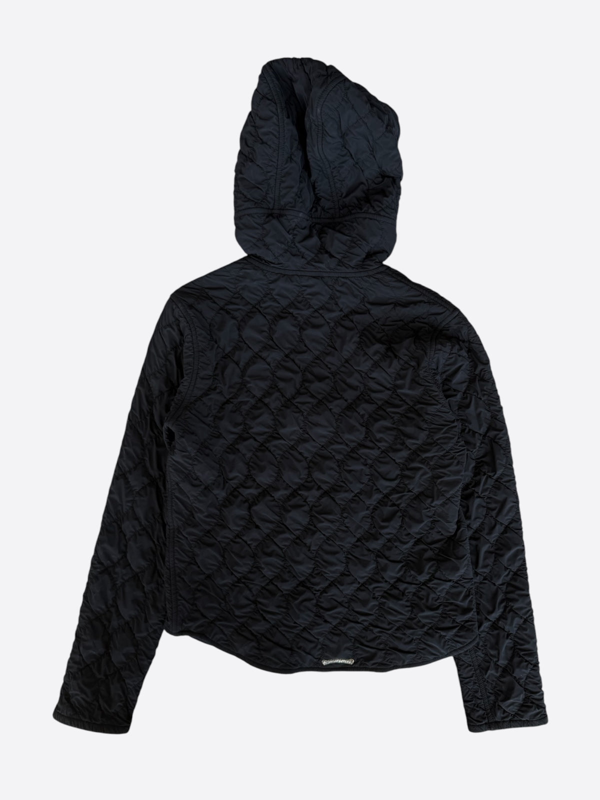 Chrome Hearts Black Quilted Nylon Hooded Jacket