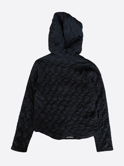 Chrome Hearts Black Quilted Nylon Hooded Jacket