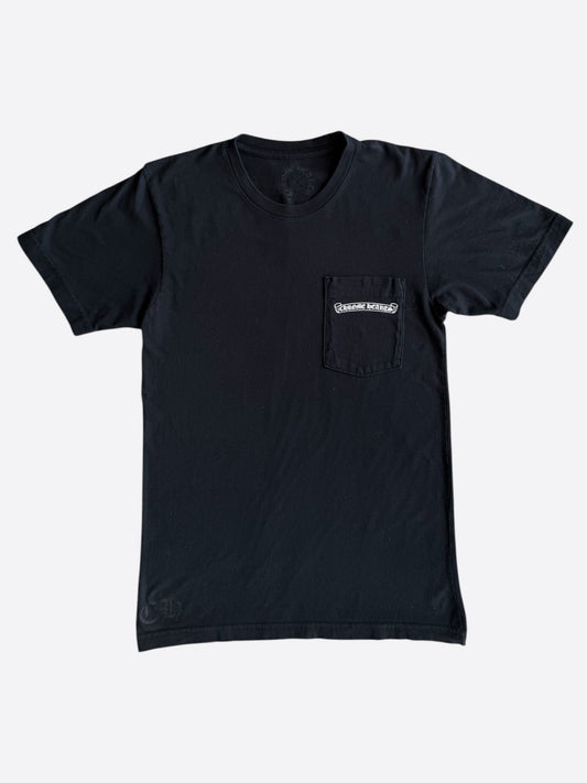 Chrome Hearts Black & White Scroll Logo T-Shirt