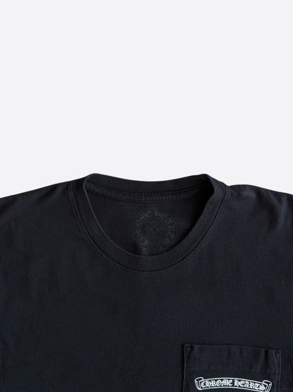 Chrome Hearts Black & White Scroll Logo T-Shirt