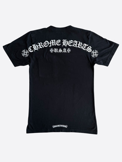 Chrome Hearts Black & White Scroll Logo T-Shirt