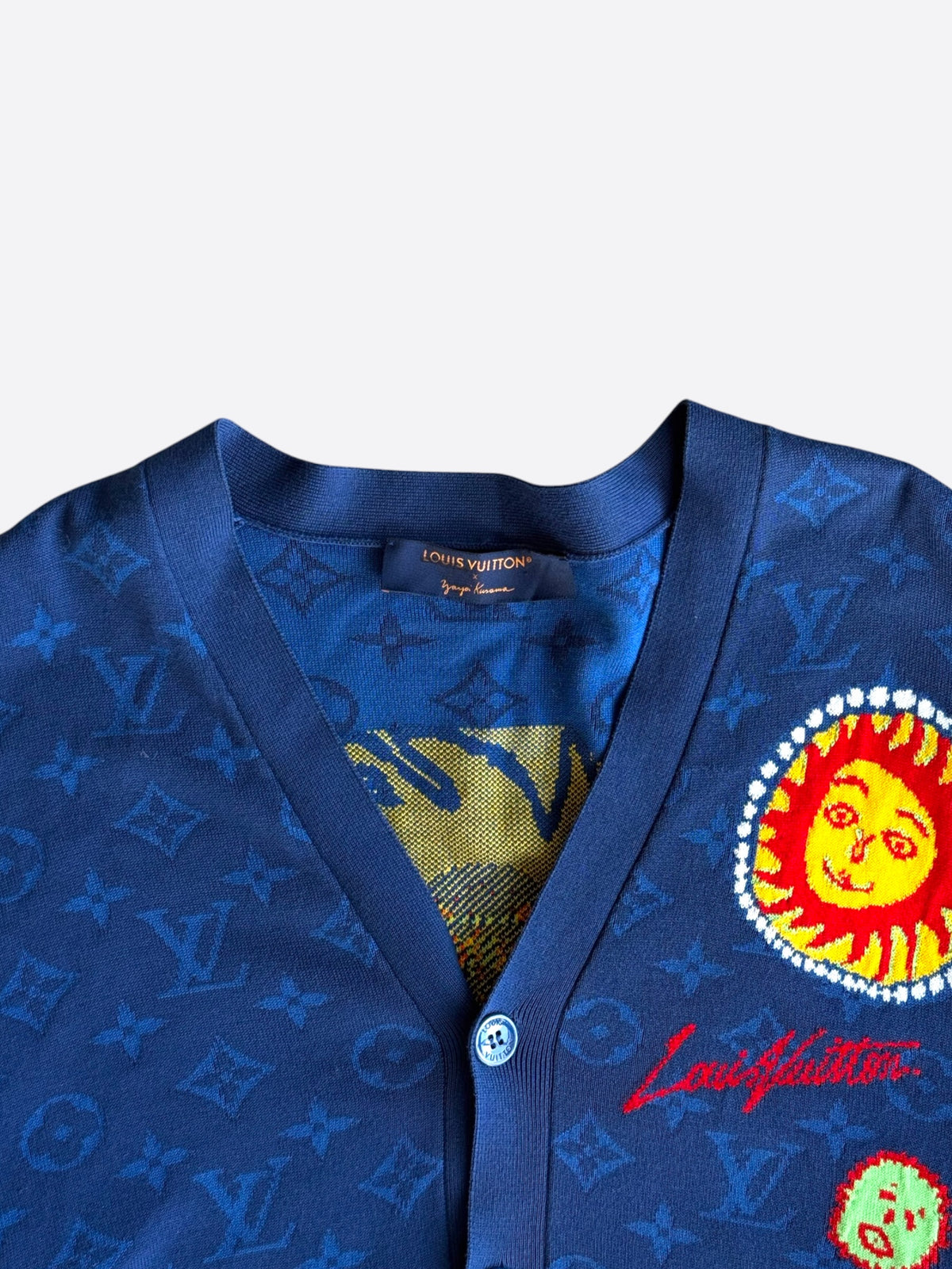 Louis Vuitton Yayoi Kusama Blue Monogram Cardigan