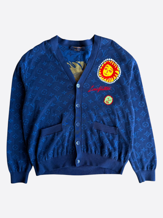 Louis Vuitton Yayoi Kusama Blue Monogram Cardigan