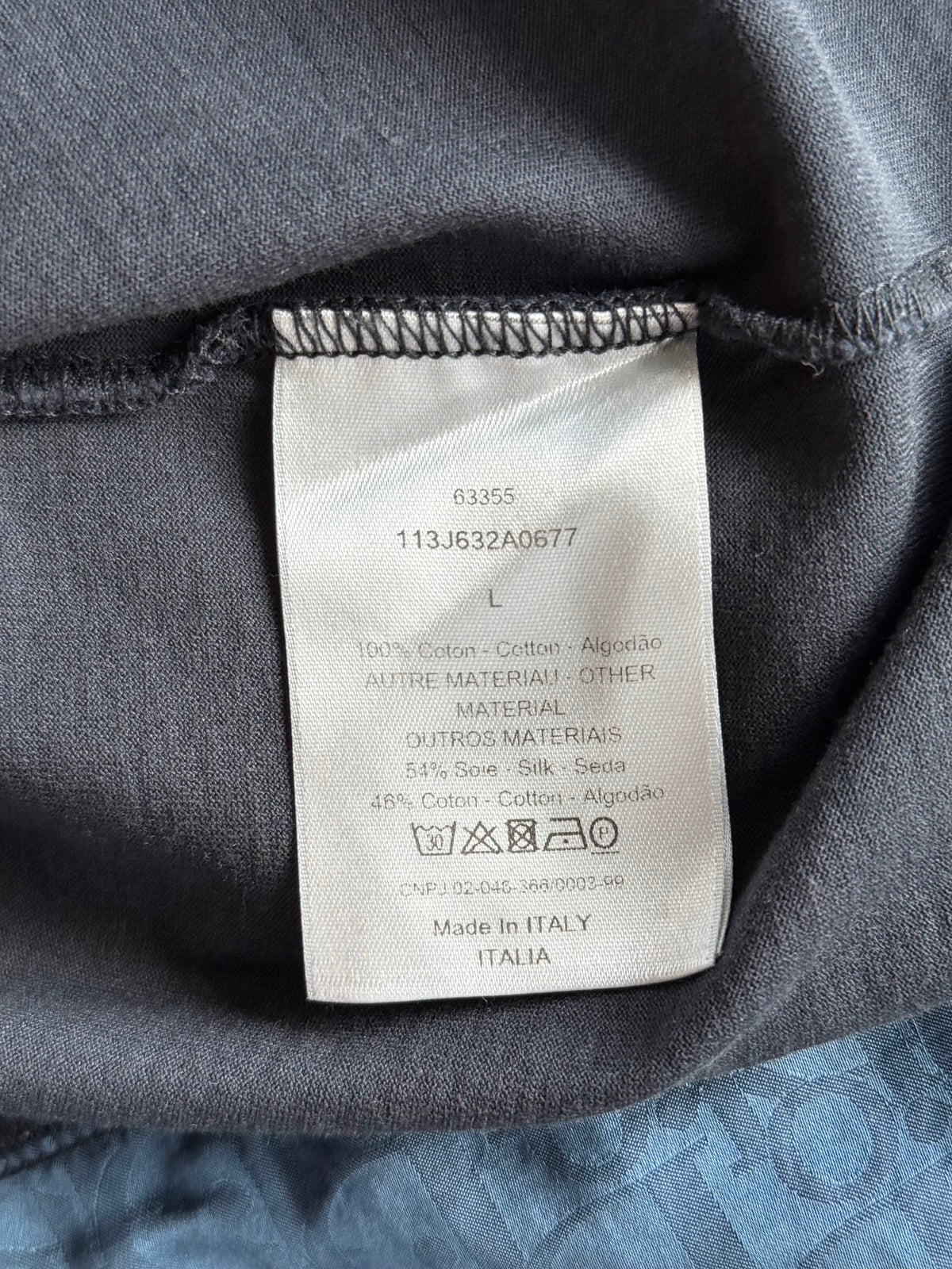 Dior Black & Blue Oblique Layered T-Shirt