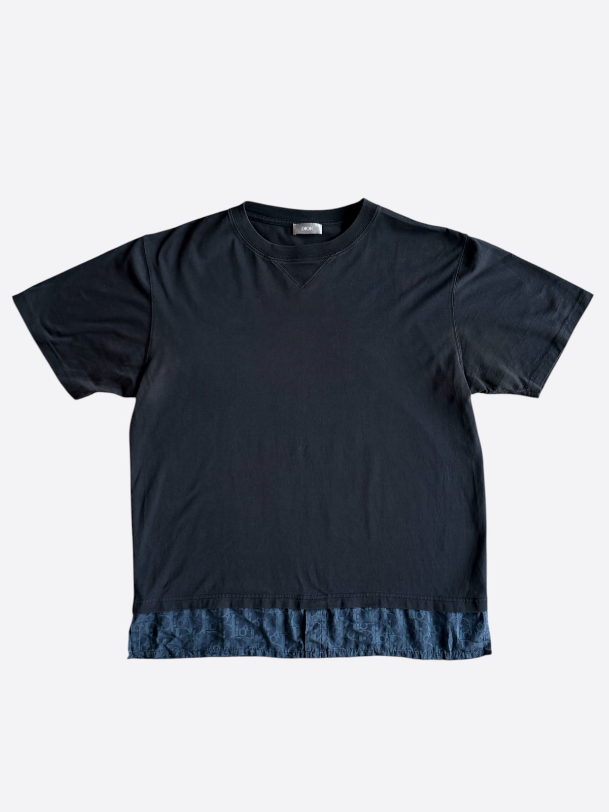 Dior Black & Blue Oblique Layered T-Shirt
