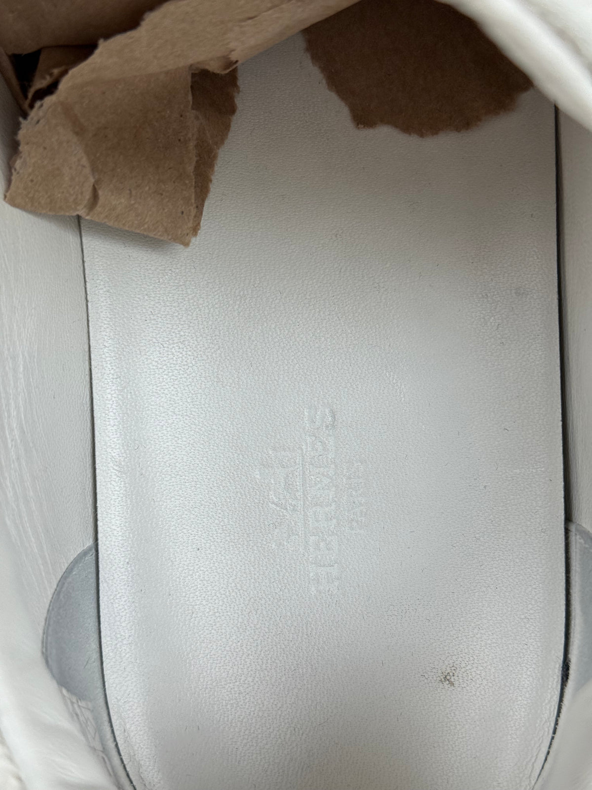 Hermes Beige & Orange Bouncing Sneakers
