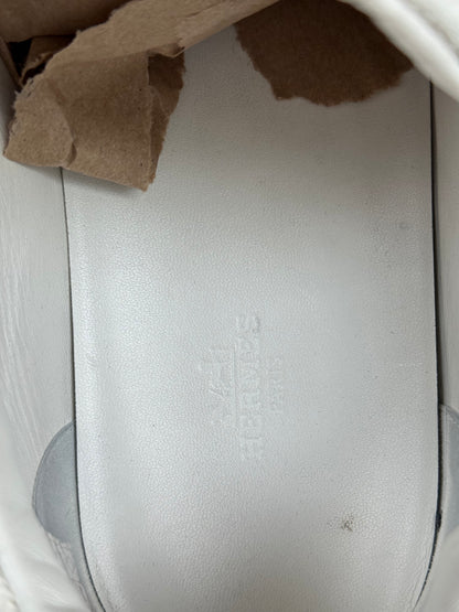 Hermes Beige & Orange Bouncing Sneakers