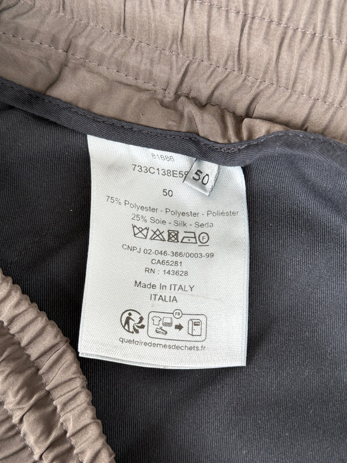 Dior Brown Pleated Track Pants