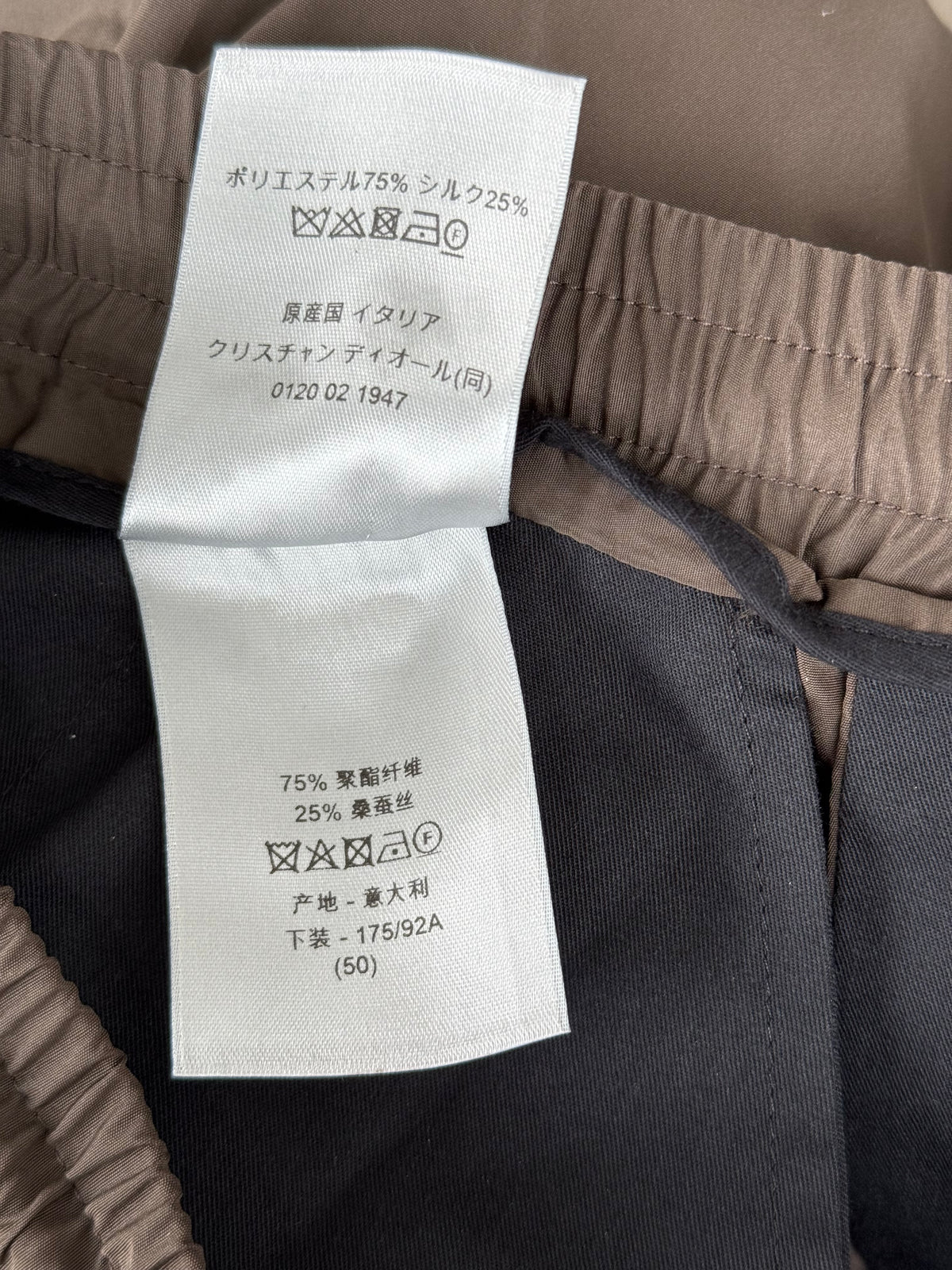 Dior Brown Pleated Track Pants