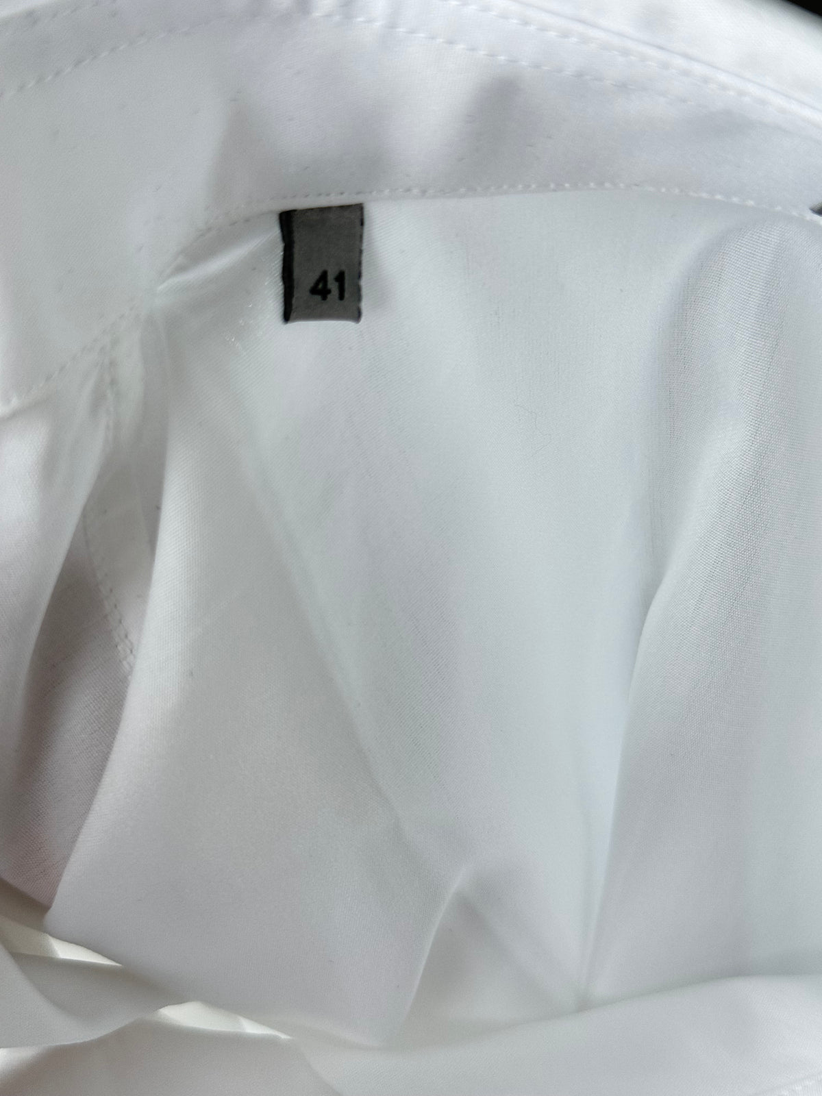 Dior White Embroidered Logo Button Up Shirt