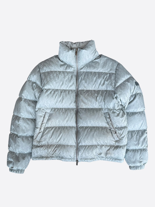 Dior Silver Oblique Puffer Jacket