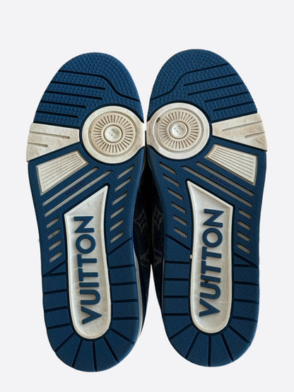 Louis Vuitton Blue & White Denim Monogram Trainers