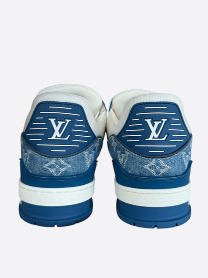 Louis Vuitton Blue & White Denim Monogram Trainers